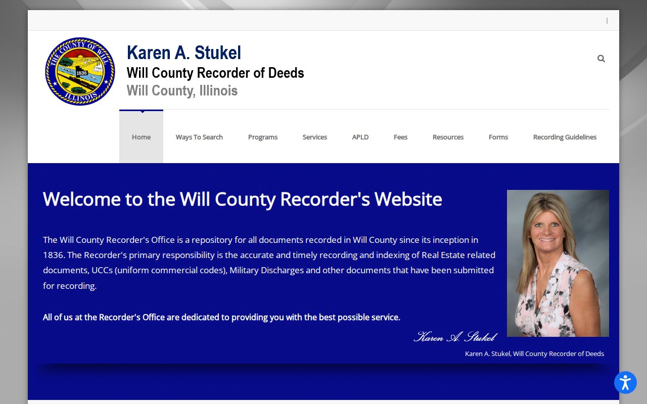 Joliet residents directory Will County Recorder services