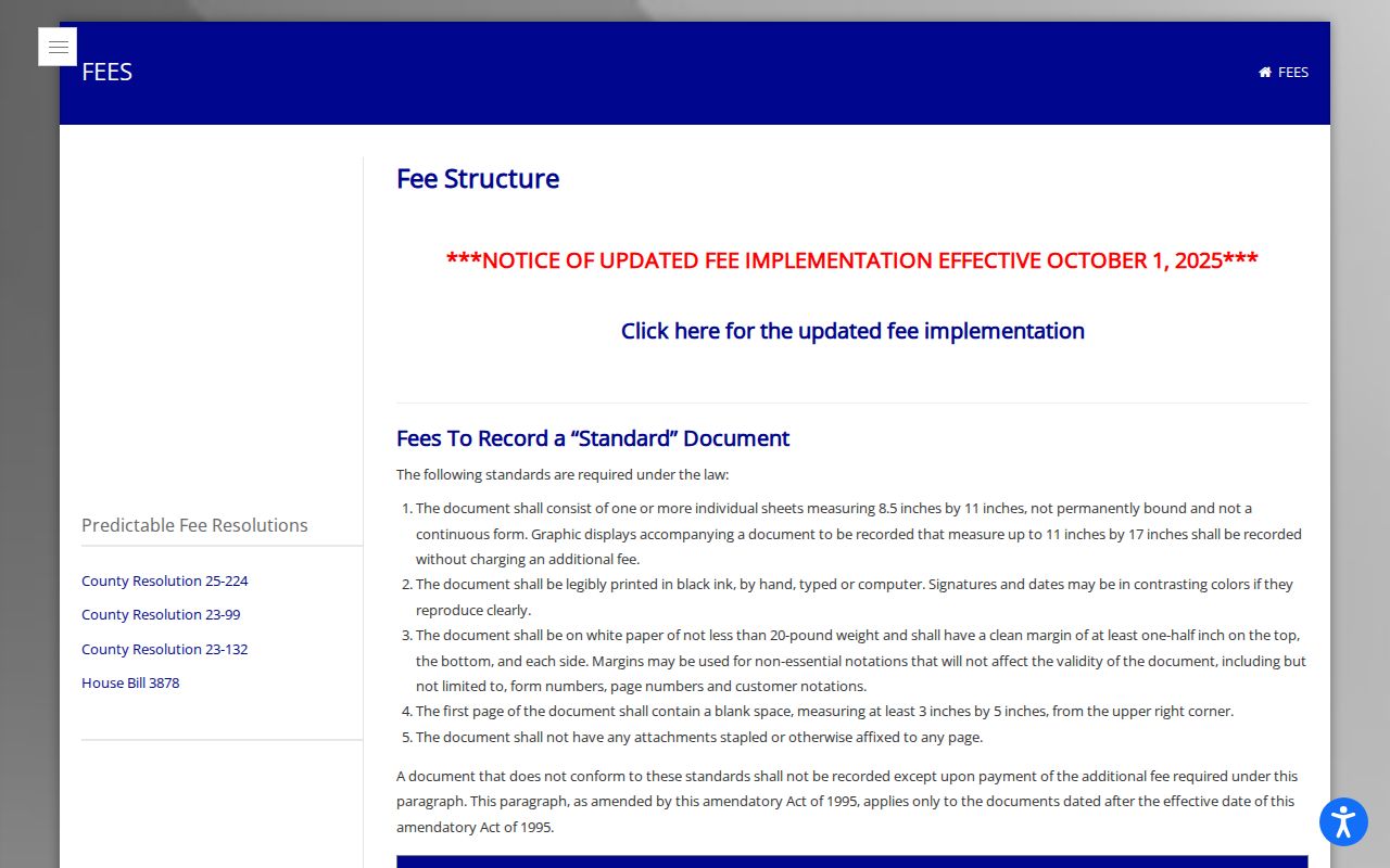 Will County Recorder information about document images and copy fees